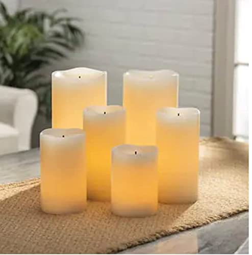 Gerson Glow Wick LED Candles with Remote, 6 Piece Set