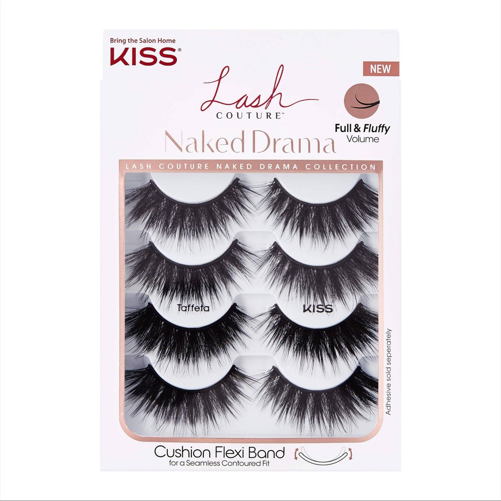 KISS Lash Couture Naked Drama Faux Mink False Eyelashes 4-pair Multipack KLNMO2