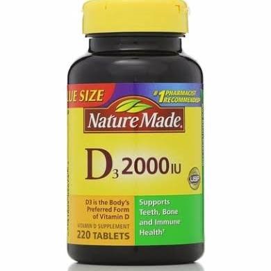 Nature Made Vitamin D3 2000 IU 220 Tablets