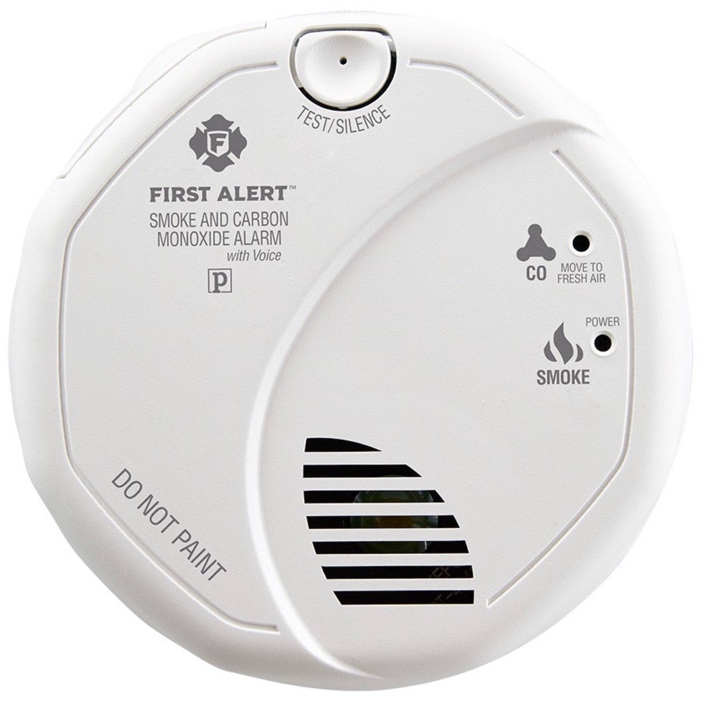 Smoke & Carbon Monoxide Photoelectric Alarm, Hardwired w/Battery Backup, Voice