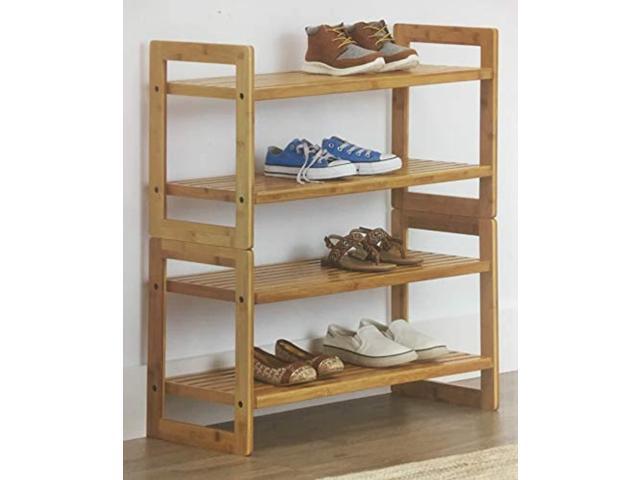 Trinity Set Of Tier Bamboo Shoe Racks Shopcrowd