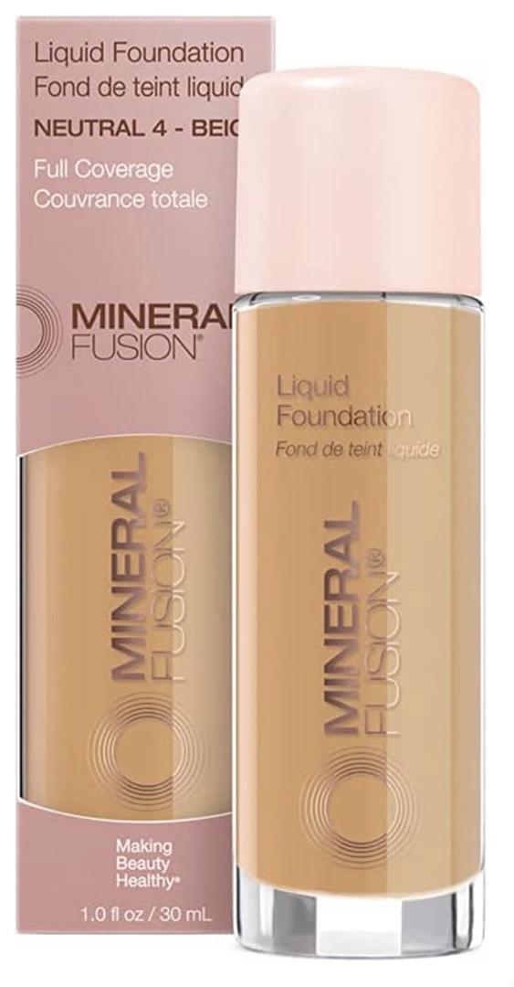 Mineral Fusion Liquid Foundation Neutral 4 – Beige Full Coverage 1.0 fl oz New