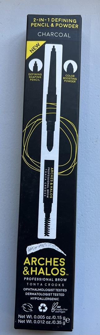 Arches & Halos 2-in-1 Defining Eyebrow Pencil & Powder – Charcoal – NEW